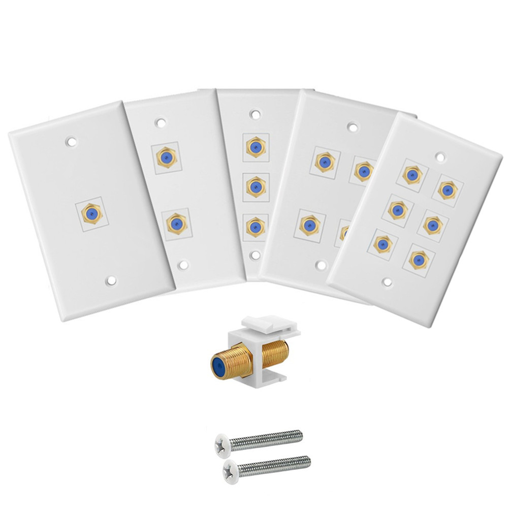 卡扣F Keystone头电视模块有线电视面板多口F头面板墙插多孔F头