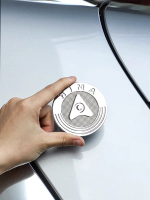 Suitable for Aito M5 M7 M9 Hongmeng Smart Car Sticker Hima Body Decoration Exterior Modification Car Logo Metal (Car logo) - silver