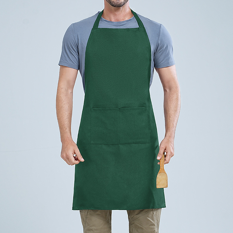 Transfronterizo Amazon halter poliéster delantal logotipo personalizado restaurante occidental café ropa de trabajo hogar cocina delantal