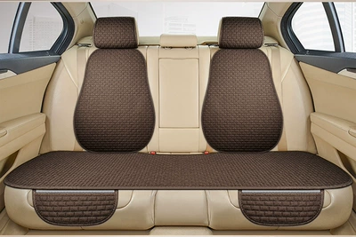 Car Seat Cushion, Three-Piece Set for Seat cushion, seat cover - 2-pieces-of-brown-back-cushions-rear-long-cushions