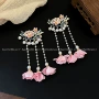 流苏花朵汉服发夹