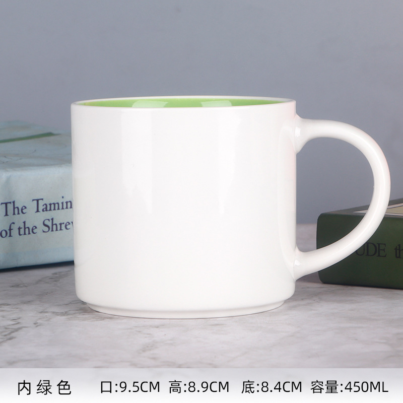 Colorida Taza de cerámica imprimible LOGO letras de gran capacidad taza de agua taza de café taza de oficina taza de regalo