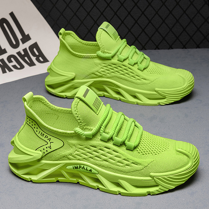 Primavera y verano para hombres, nueva tendencia, zapatos casuales multicolores de todo fósforo, zapatos perezosos cómodos y transpirables al aire libre