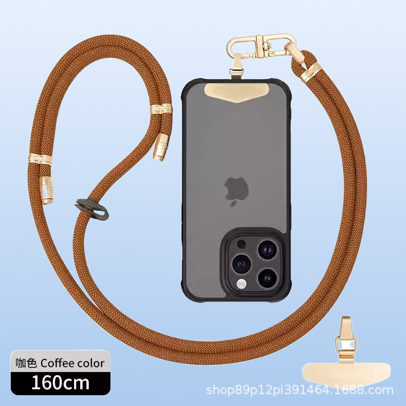 8mmクロスボディ、バックホルターネック携帯電話ストラップ、調節可能なハイエンドメタルバックルスペーサー、屋外紛失防止カメラストラップ|undefined