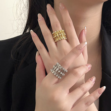 银瑞泰s925纯银甜酷创意抖音热款魔戒网红伸缩戒指女手镯一体两用