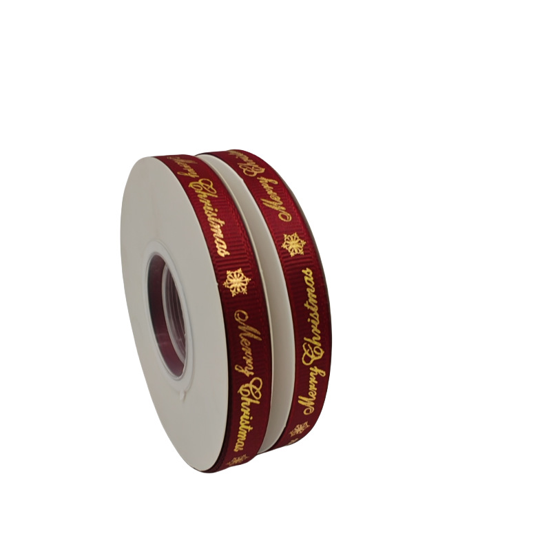 [월간 판매 천 초과] 청동 리본 스레드 벨트 선물 포장 크리스마스 선물 수제 눈송이 리본 1CM