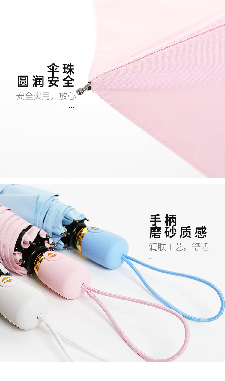 Ultra-light aluminum alloy fiber wind-resistant fully automatic three-fold umbrella, all-weather and all-weather sunshade umbrella, advertising umbrella with logo printing pic 20