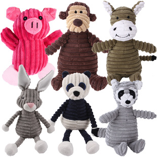 A variety of pet toys Amazon French bucket dog molar vent training corduroy monkey pig sound plush