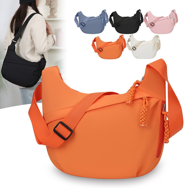 2026 New Nylon Shoulder Bag, Large Capacity, Fashionable and Simple Korean Style Crossbody Bag, Stylish and Versatile Portable Dumpling Bag