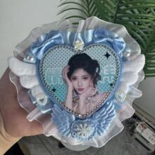 鞠婧祎爱心包挂杨颖爱心包挂明星应援反光DIY心形挂件 毛毡不织布