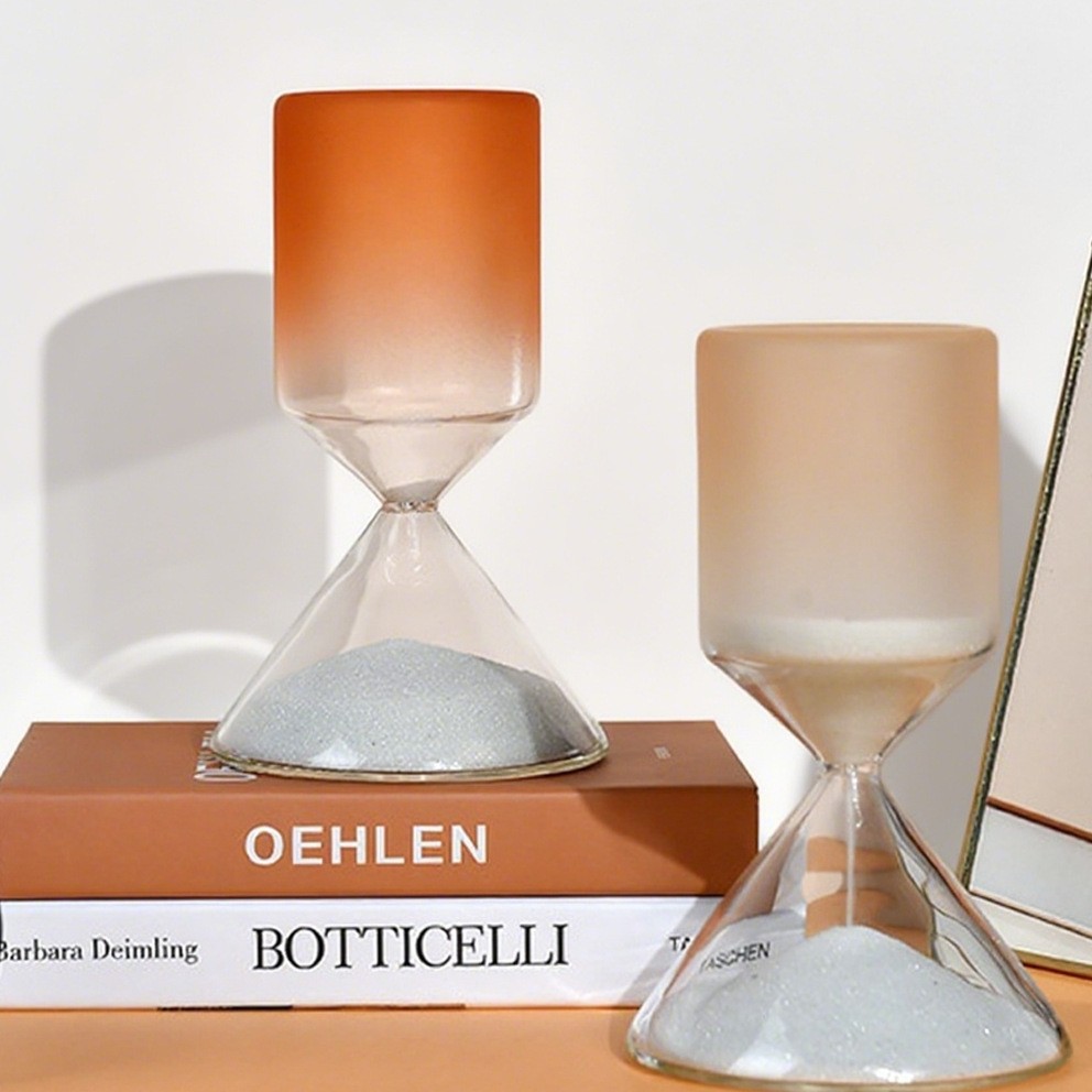 Colorful Glass Hourglass Timer Gradient Sand Home Decoration_voghion.com