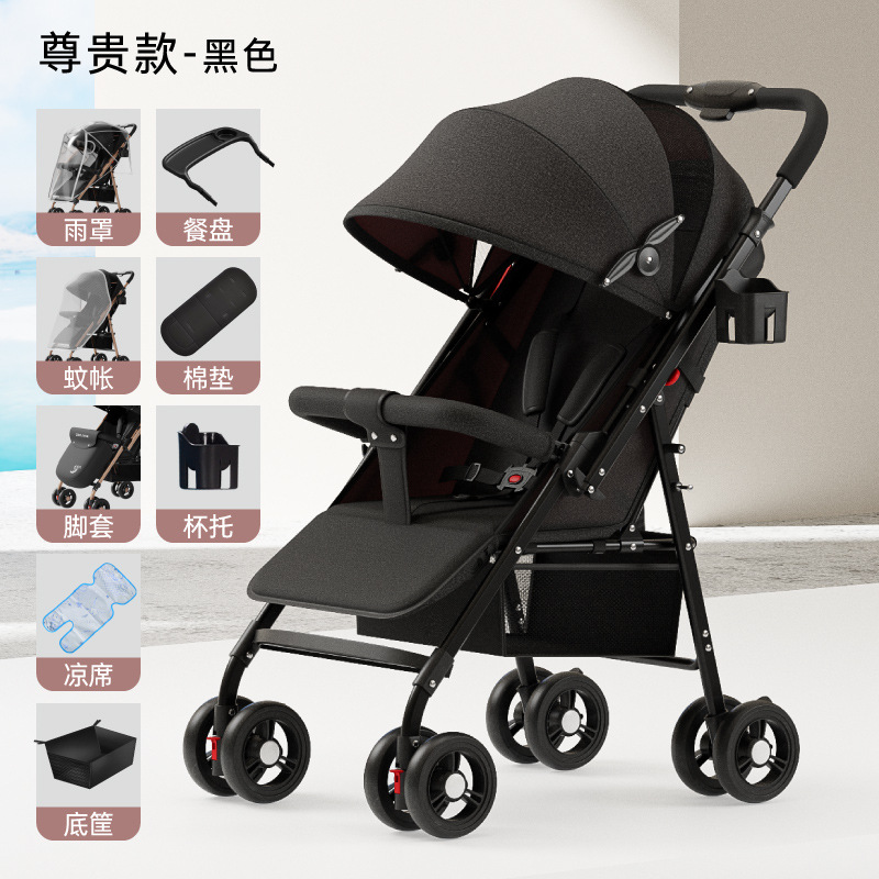 Mayorista bidireccional cochecito de bebé se puede sentar y acostarse bebé ultra ligero plegable pasear artefacto mágico para el recién nacido portátil