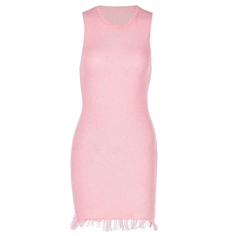 GraceChic Sommerkleid 2024 – Neue Mode: Ärmelloses, figurbetontes Kleid mit Rundhalsausschnitt, figurbetont und sexy (Großhandel)_voghion.com