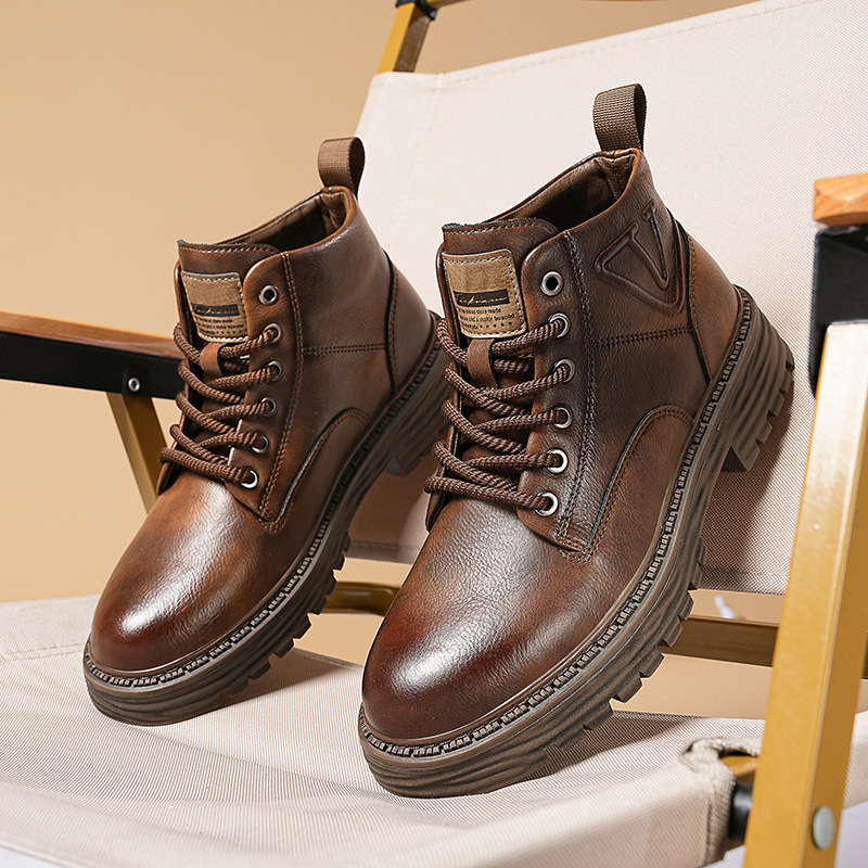 Martin boots para hombre 2025 nueva tendencia de otoño para hombre botas de herramientas de estilo británico de alta gama para hombre