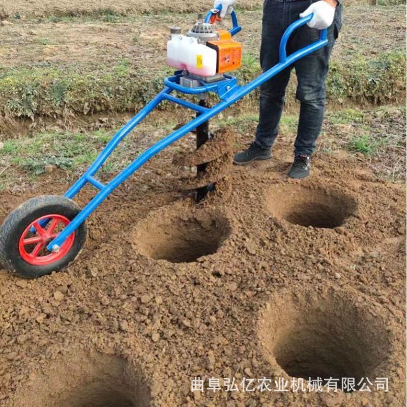 供应小型植树挖坑机农用种树螺旋钻坑机大功率工程埋桩钻地机