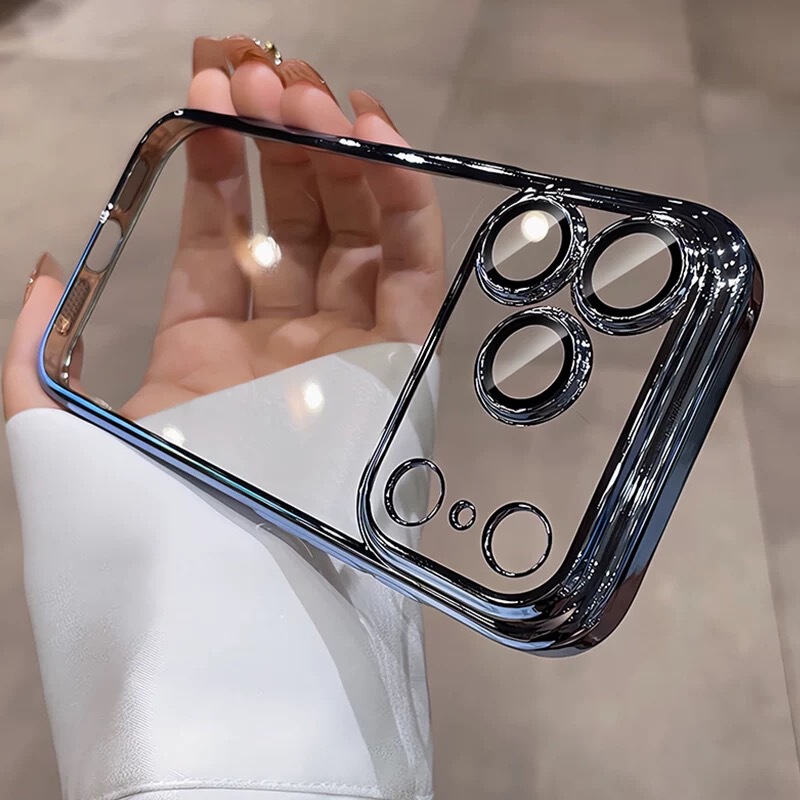 适用苹果17PROMAX手机壳PC电镀玻璃镜头膜iPhone16全包防摔保护套|undefined