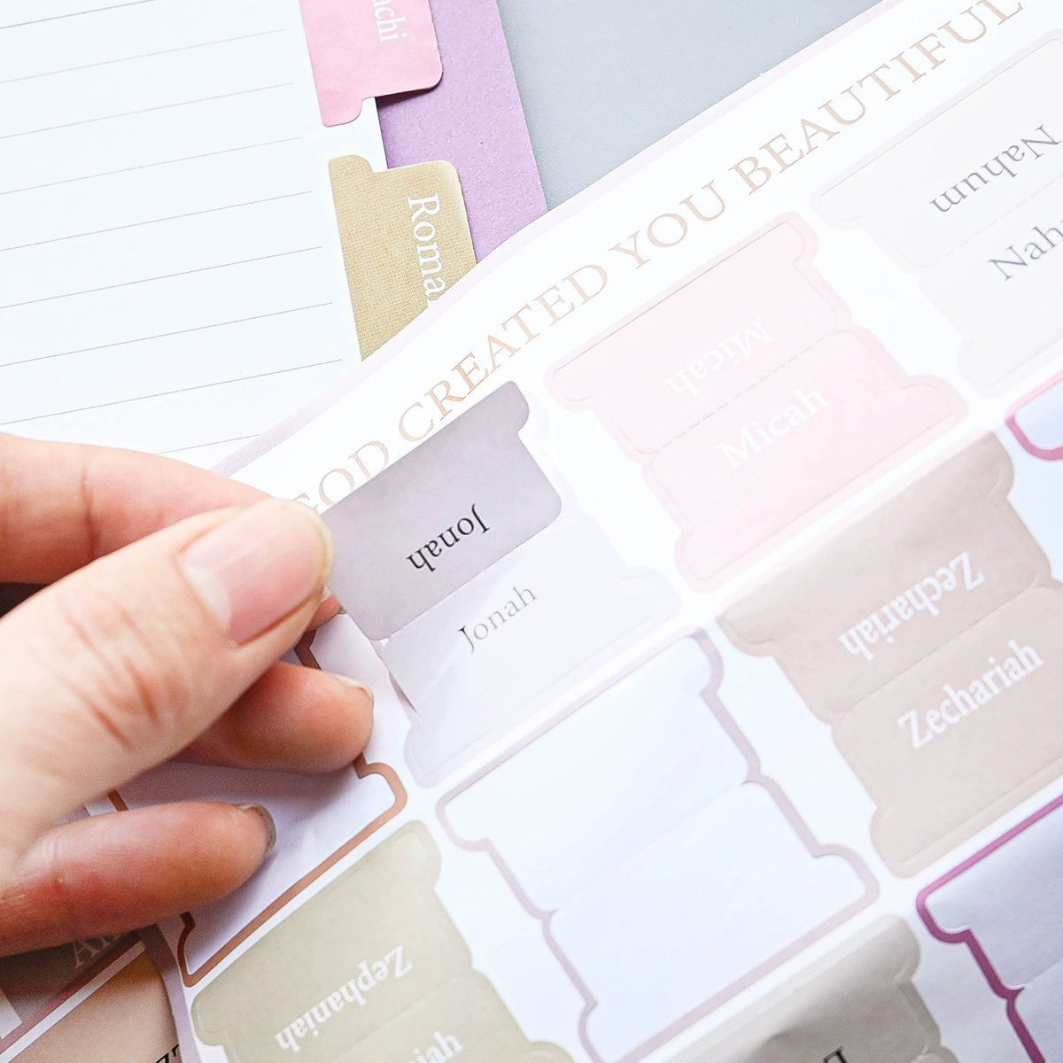 6 Foreign Trade Bible Index Labels Waterproof Color Notebook Bookmarks Bible Classification Marks