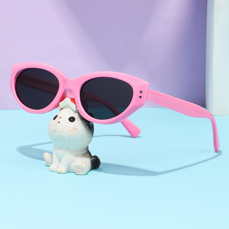 Moda para niños gafas de sol anti-UV, gafas de sol ligeras para niños negros, gafas de sol de protección solar de marea