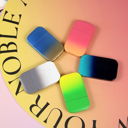 Gradient gas lighter, advanced color ins, gift for boyfriend, pink flame lighter