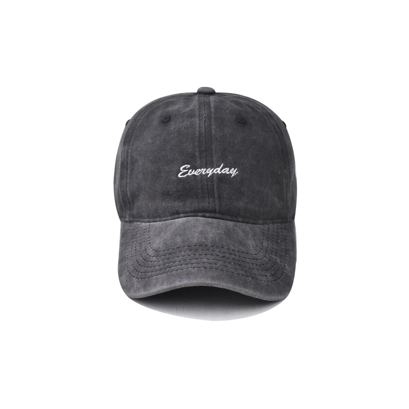 Transfronterizo de algodón puro lavado viejo letra pequeña gorra de béisbol hombres y mujeres al aire libre Four Seasons gorra de pico