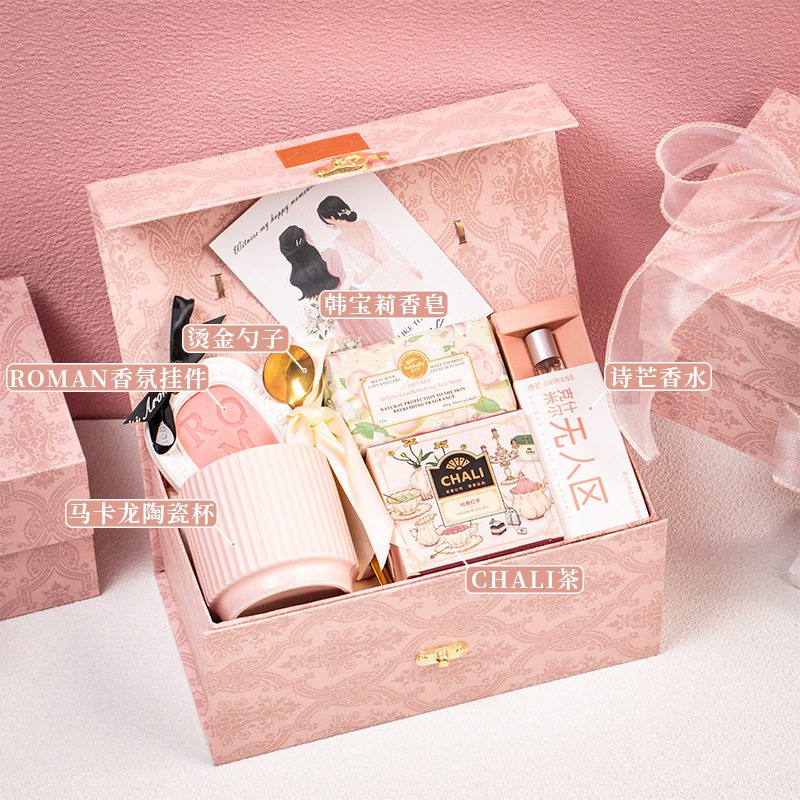 女性のブライズメイドの結婚式の記念品、親友への高級で実用的なギフト、ニッチな高級結婚披露宴のお返しギフト、ポータブルギフトボックス|undefined