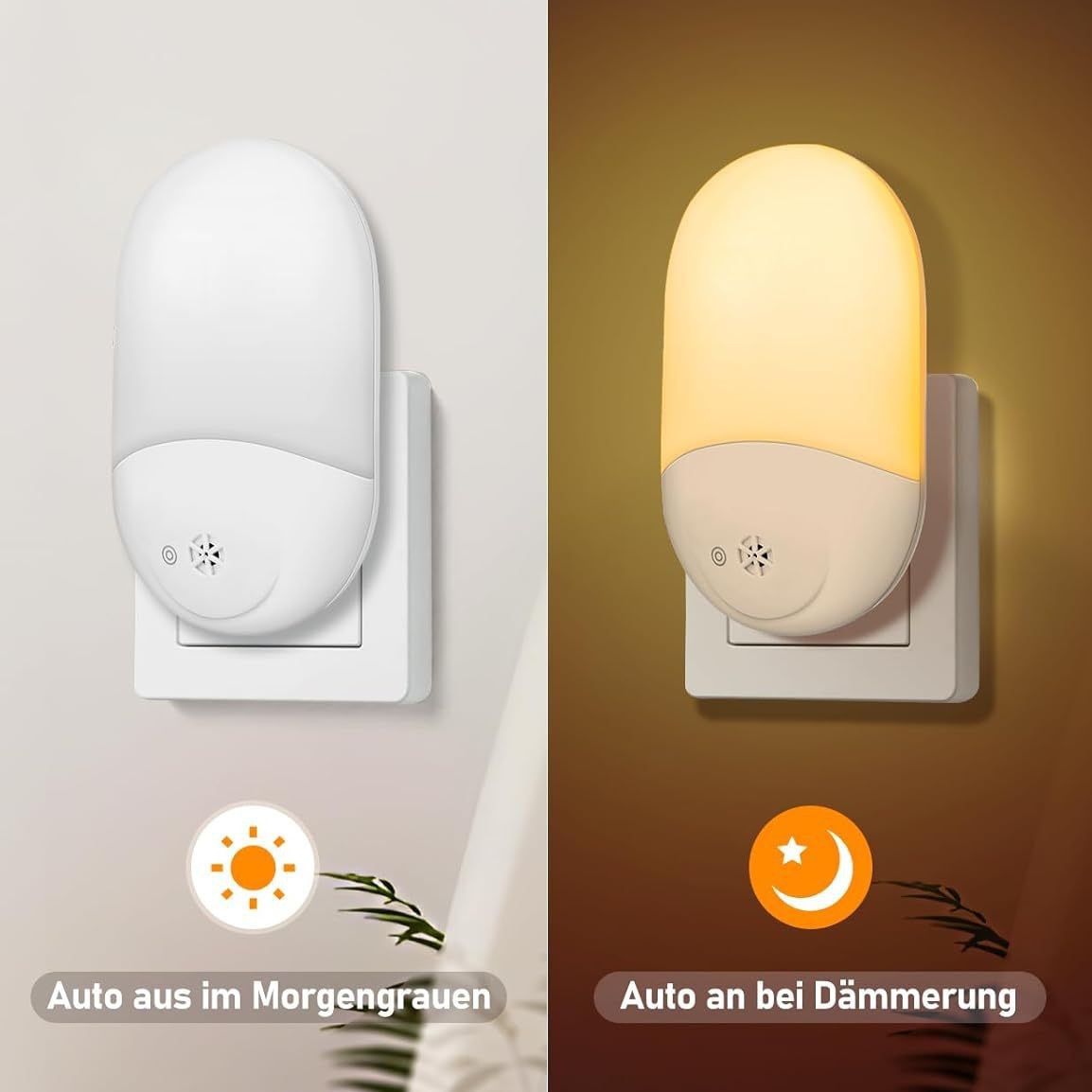 Amazonの人気ナイトライトスマートホームクリエイティブ授乳ランプベッドサイドランプ廊下プラグイン光制御ナイトライト