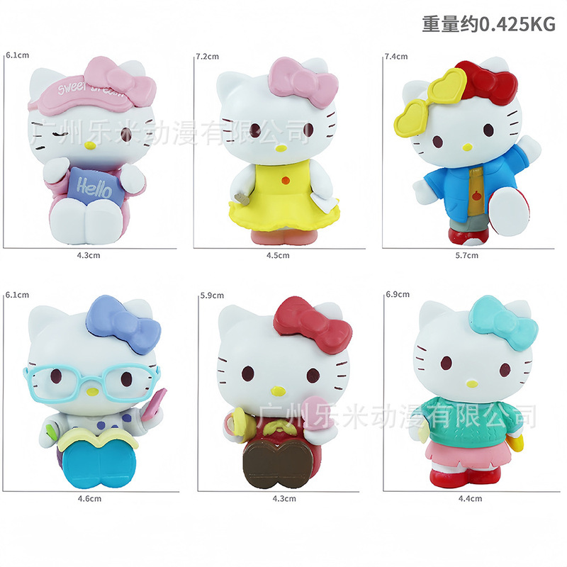 包邮凯蒂猫KT潮玩盲盒公仔手办桌面汽车载摆件少女心生日礼物|undefined