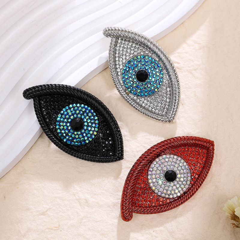 20g Weight Corsage, Brooches Classification Street Occasion Alloy Material Devil's Eye, Eye, Eye Pattern Women's Gender Original Design, Retro Style Original Design Retro Pin Devil's Eye Eye Eye Alloy Women's Corsage Brooches 4