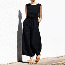 E 62033 Sleeves High Waist Jumpsuit ��������� ŷ���羳��