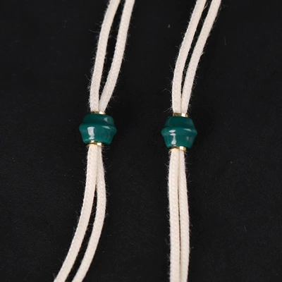 Zərgərlik ara hissələri Used for Thick Cords and Large Holes - glazed-old-oil-green-style-size-approximately-size-6548mm