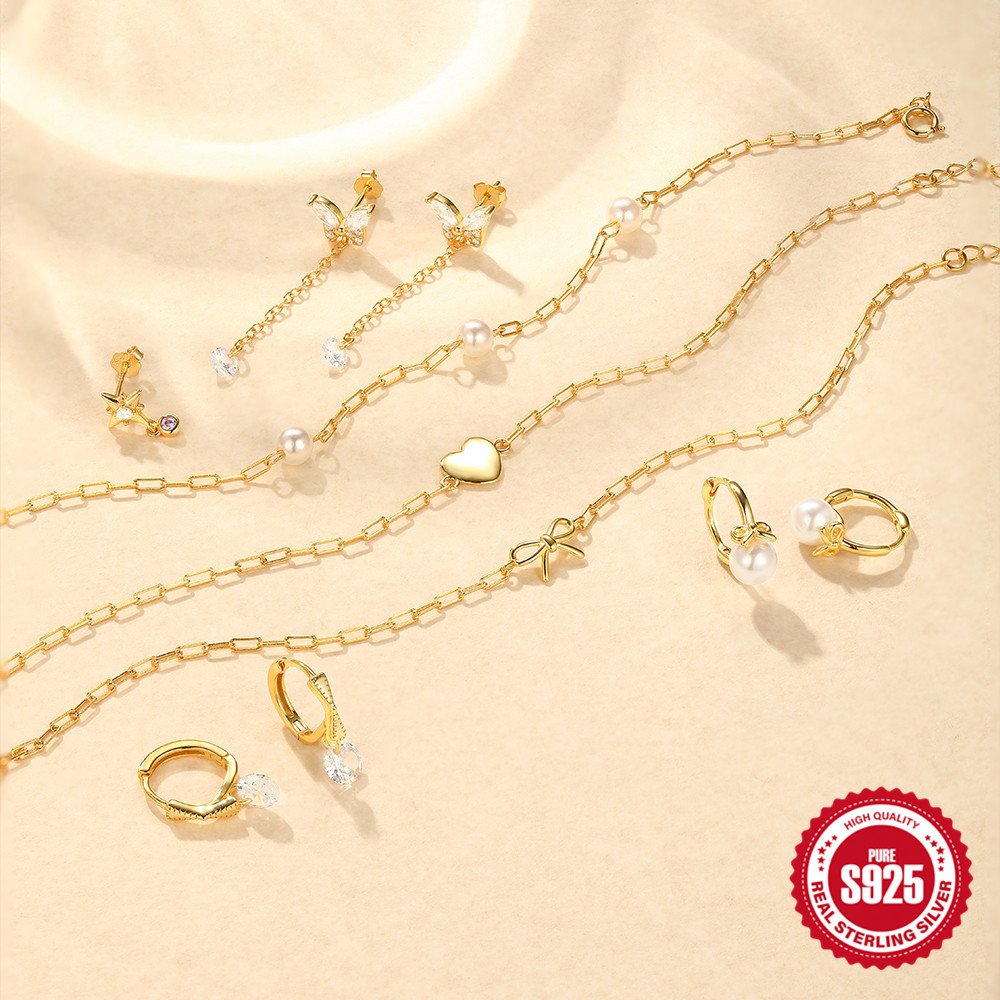 Pulsera de todo fósforo de plata de ley s925 de estilo ins caliente en Europa y América