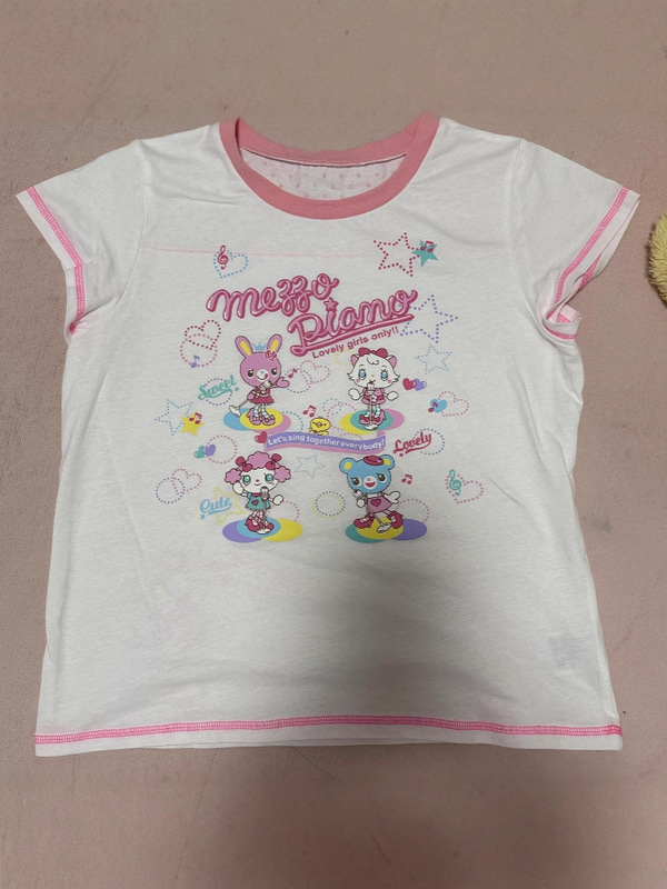 日本娘服 メゾピアノ ピアニスト 夏半袖Tシャツ プリンセスバニー コンサート半袖トップス|undefined