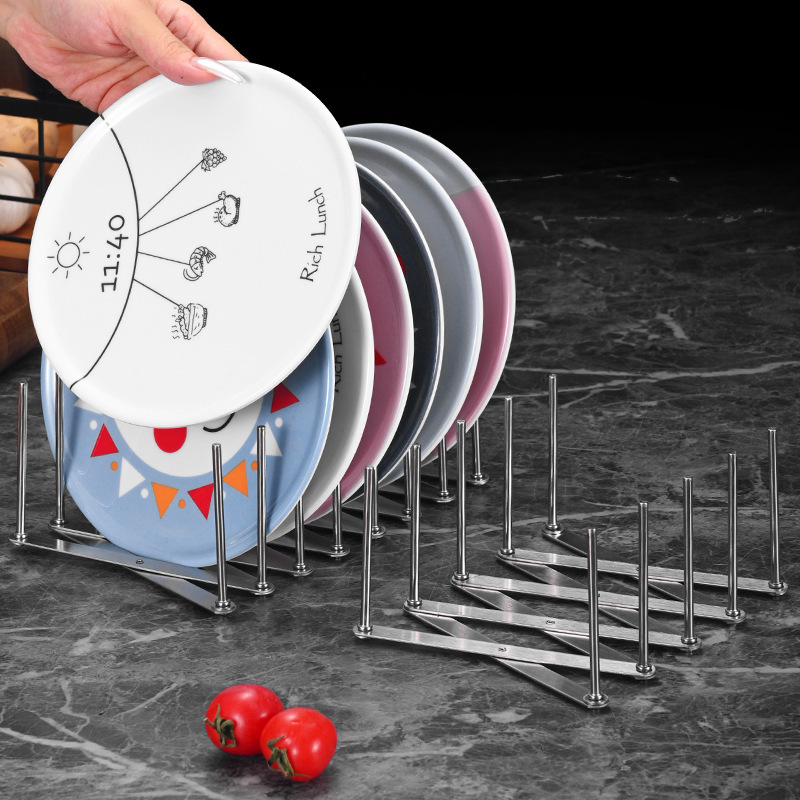 Stainless steel multifunctional dish rack retractable storage rack…