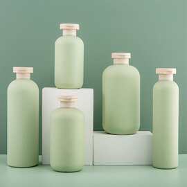 现货100ml200ml/260ml/300ml/400ml/500ml圆肩牛油果绿色洗手液瓶