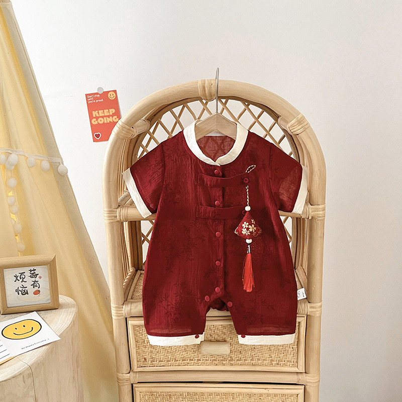 Baby clothes: Unisex summer onesies, first-month & 100-day outfits, adorable and trendy international-style rompers