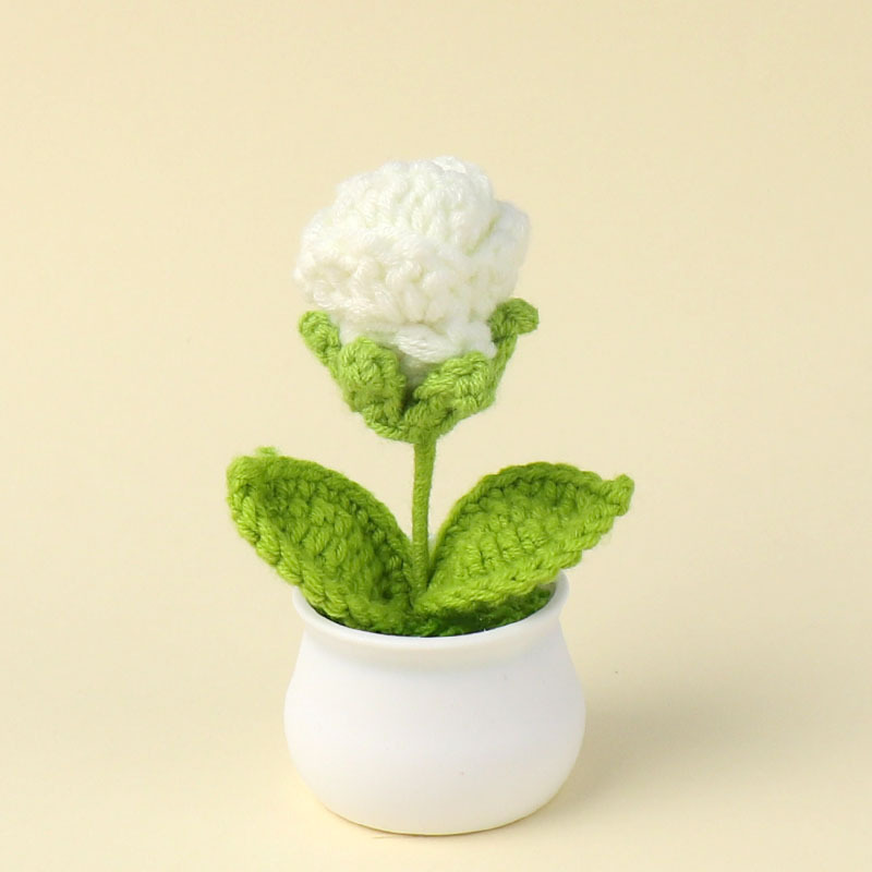 完成品クロスボーダーニットウールひまわり鉢植え造花研究デスクトップ装飾品卒業子供の日の小さなギフト|undefined
