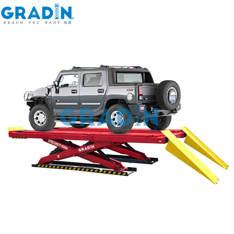 固定剪叉式汽车举升机立体车库1吨2吨固定剪叉升降平台液压升降