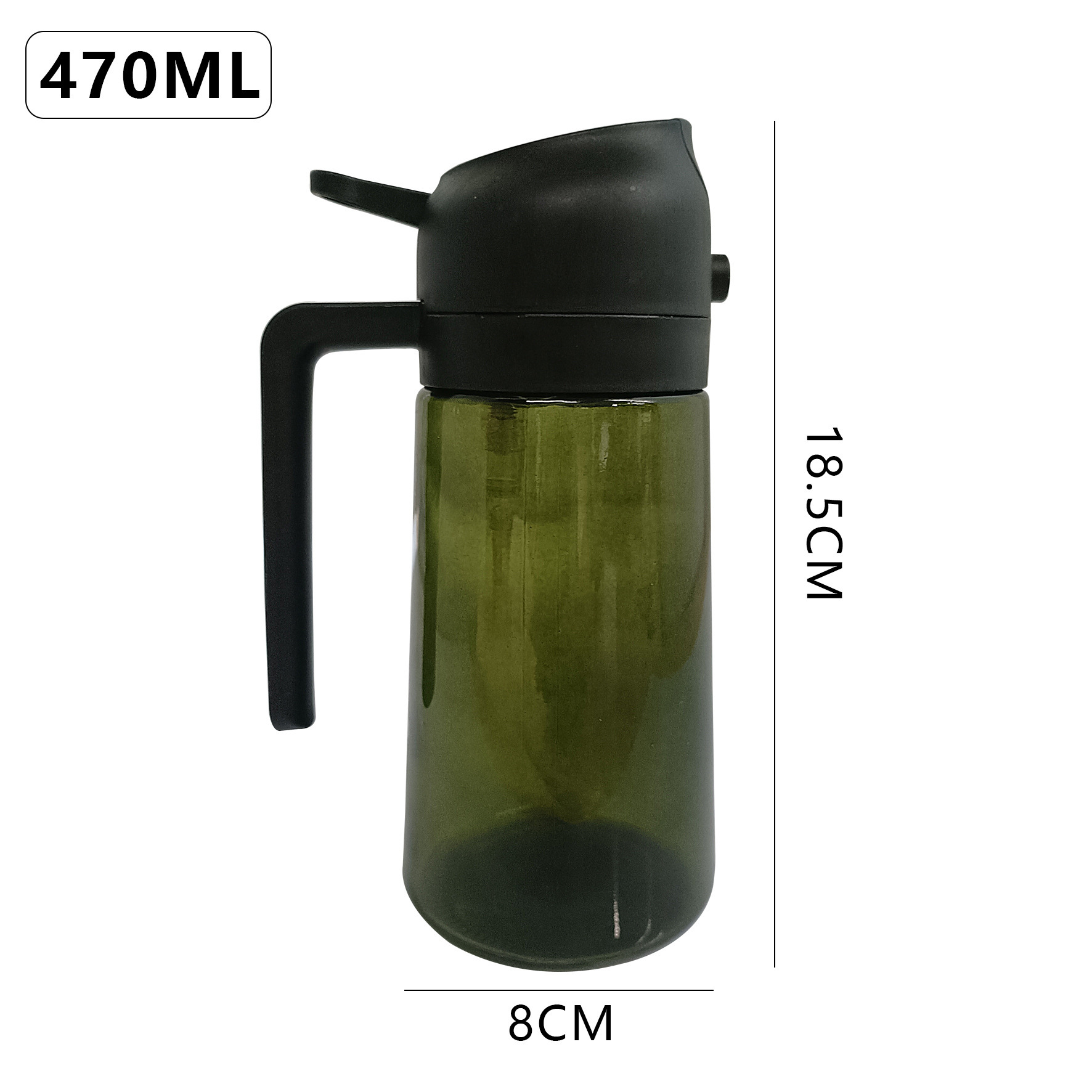 Aceitera de Doble Uso para Cocina de Vidrio Con Pulverizador para Cocina