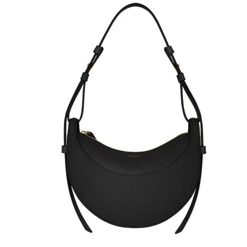 New Fashion Ladies Crescent Bag Black Pu Retro Messenger Bag Luxury Design Casual Female Underarm Bag New Fashion Ladies Crescent Bag Black Pu Retro Messenger Bag Luxury Design Casual Female Underarm Bag