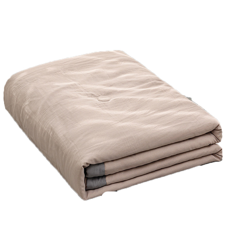 Edredón fresco de verano de fibra de soja edredón de aire acondicionado lavable a máquina en verano dormitorio de estudiantes individuales edredón fino edredón de verano de algodón lavado