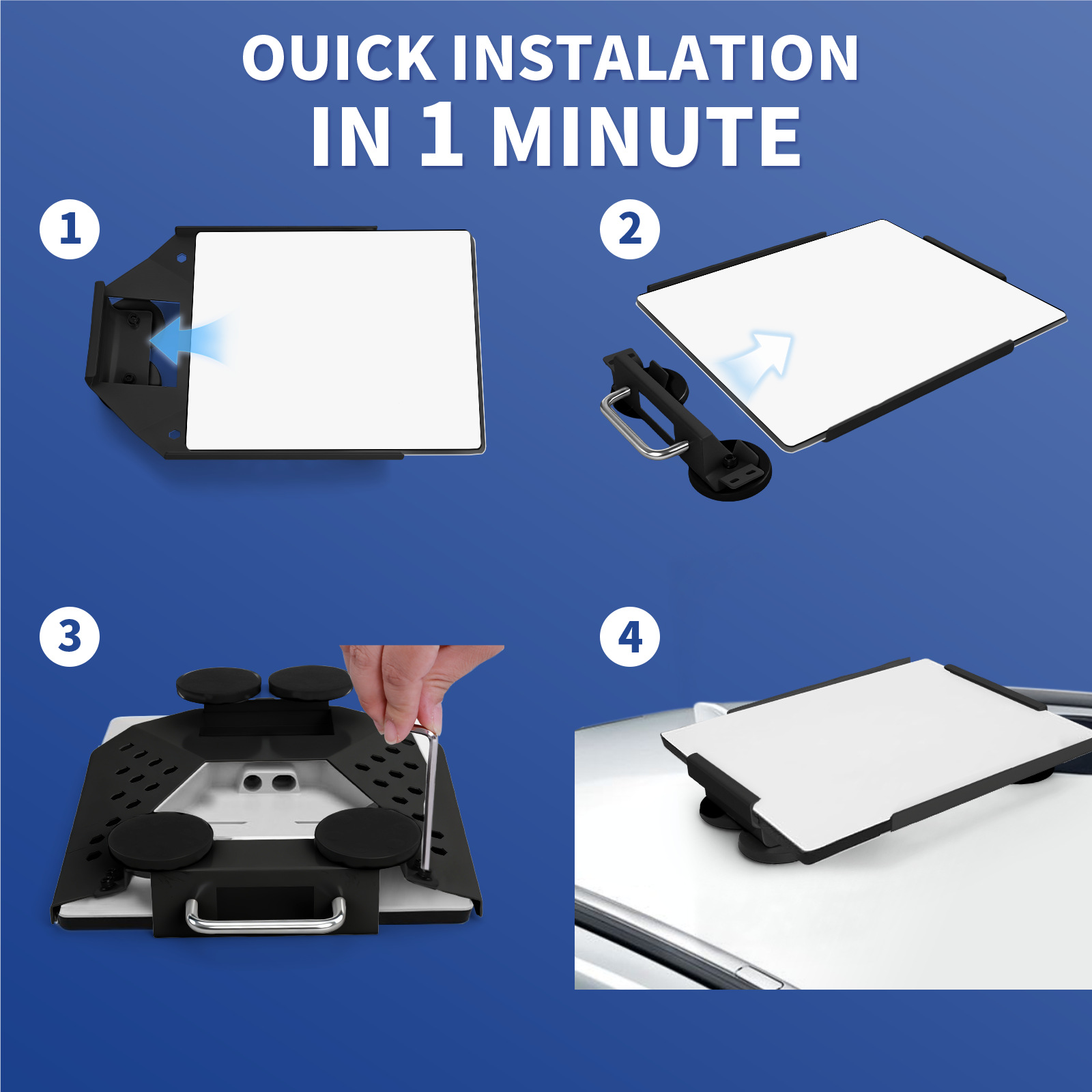 Cross-border best-selling mini car roof magnetic mount - Magnetic installation kit - Suitable for cars and boats