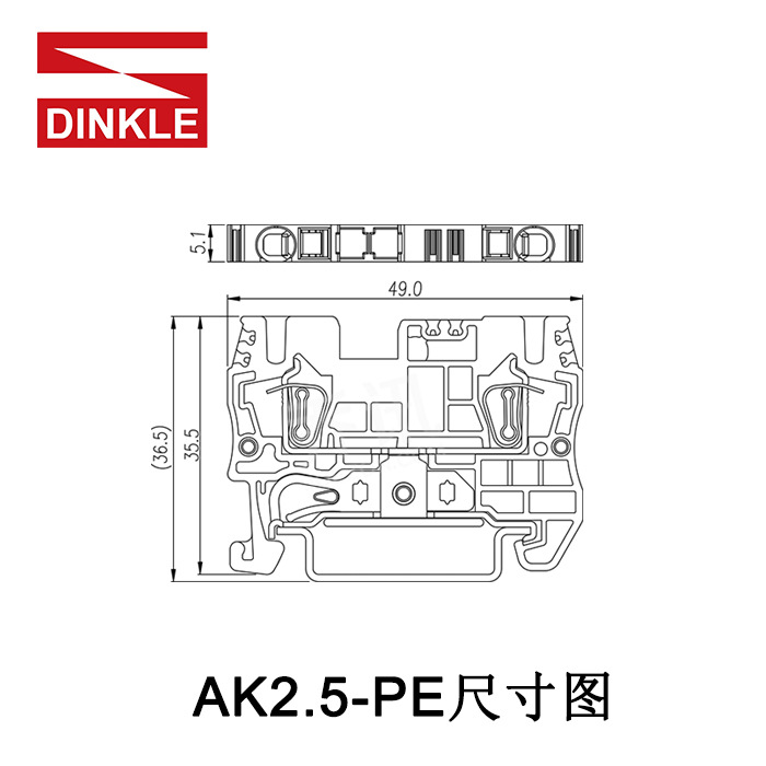 DINKLE AK2.5-PE ����ʽֱͨ�ӵ��� ���߶��� 2.5mm&sup2;,800V����ɫ