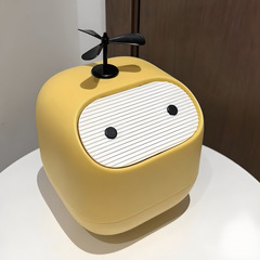 【新居用100速達】忍者デスクトップゴミ箱 オフィス プッシュ式ミニ収納バケツ 蓋付き