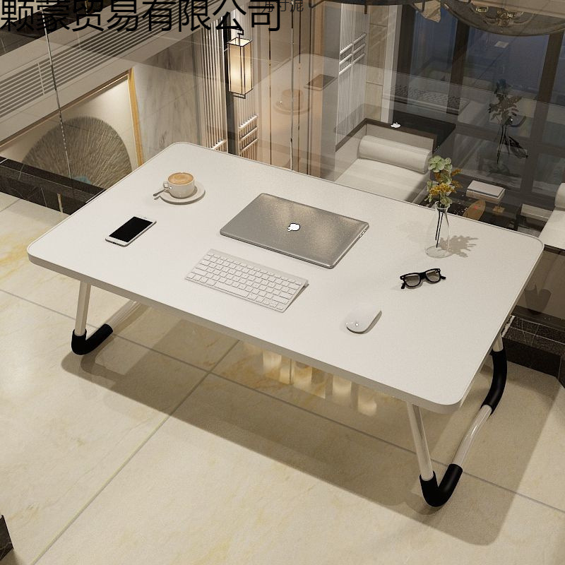 Small Table on the Bed, Simple Dormitory Student Writing Desk, Bedroom Multi-Functional Foldable Mobile Large Desk for Home Use