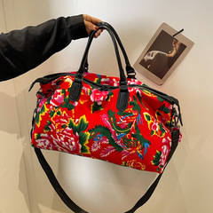 小眾設計包包女新款大容量旅行通勤手提包復古國風休閒單肩斜挎包