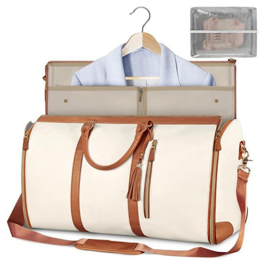 Bolsa de mano multifuncional de gran capacidad plegable de un solo hombro bolsa de traje de viaje conveniente bolsa PU bolsa de traje