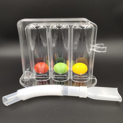 Cross-border Breathing Trainer: Three-Ball Transparent Lung Capacity & Lung Function Training Device – Lung Capacity Exercise Tool for Physical Fitness Testing and Training