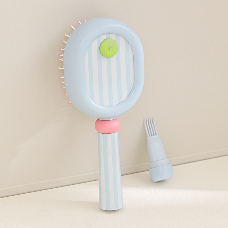 かわいいクリーム風エアクッションコーム、ふわふわ高頭蓋マッサージ頭皮コーム、高価値家庭用カーリングコーム、ストレートヘアコーム|undefined