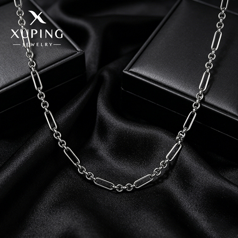 Xuping aleación de cobre joyas galvanizadas Europa y América INS metal frío viento simple nicho sentido collar de cadena femenina