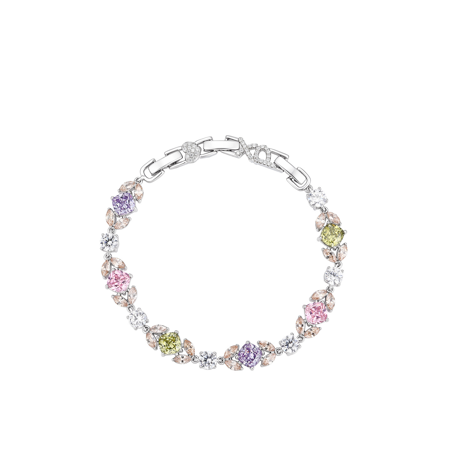 Pulsera Geométrica de Hojas de Aleación de Cobre para Mujer